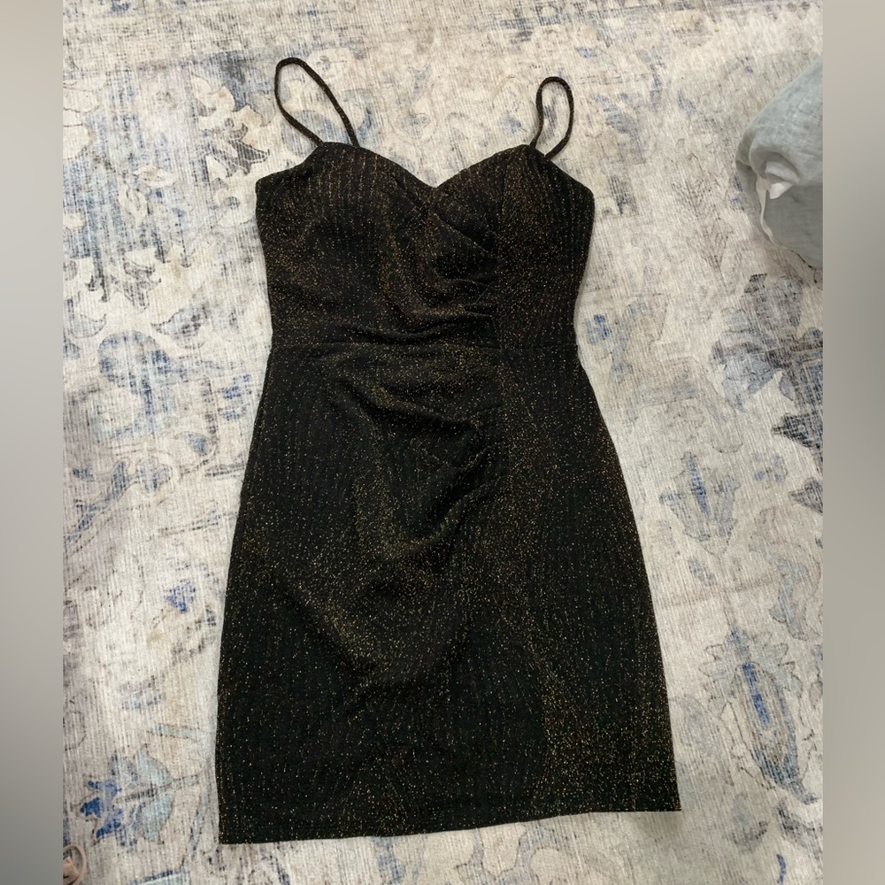 Brand New With Tags - Black and Gold Shimmer Holiday Dress